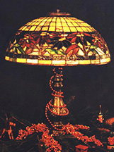 Reproduction of Tiffany 16" Poinsettia Lamp