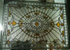Stained glass transom panels for Haddintons.