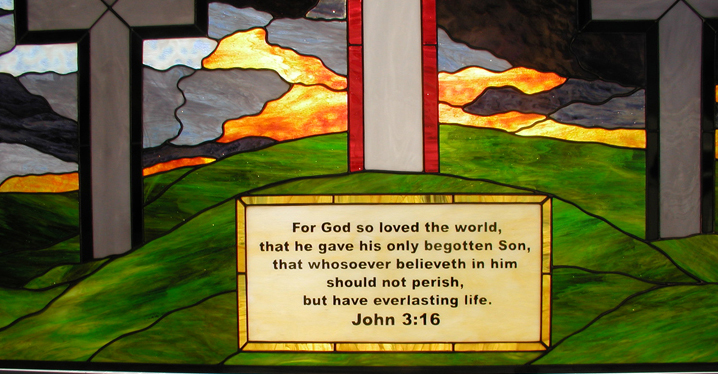 John 3:16 Stained Glass Window