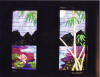 Custom stained glass panels depicting a tropical lagoon