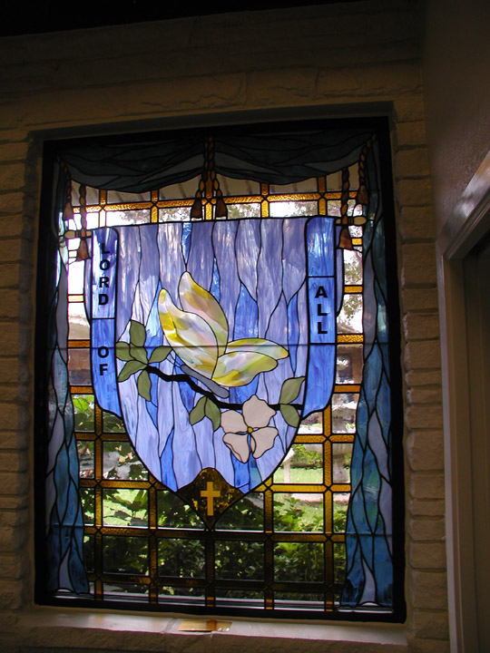 Stained Glass Window for Kingsland Community Church Meeting Hall
