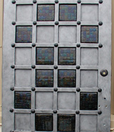Fused Glass Tiles for Custom Door