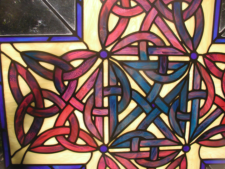 Celtic Knotwork Cross Window