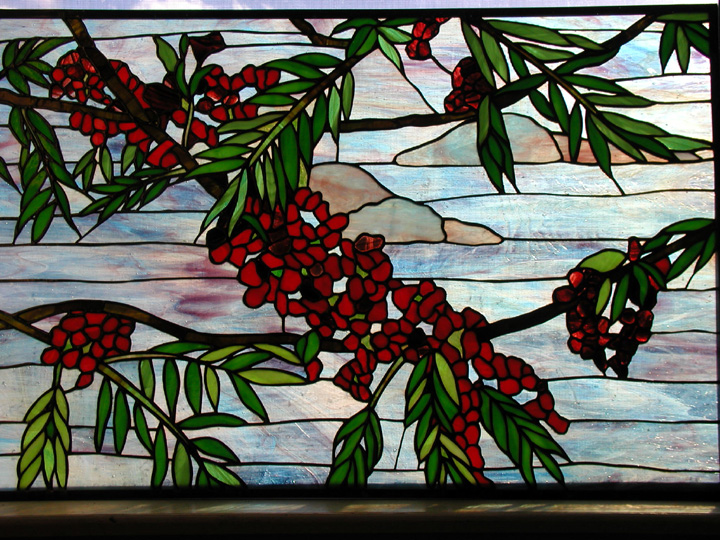 Stained glass Flamboyan branch