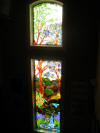 Custom stained glass window landscape set 