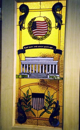 Abraham Lincoln Stained Glass Tribute Door