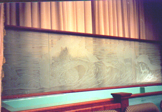 Carved Glass Baptismal Wall
