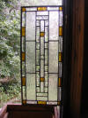 Custom leaded glass cabinet panel