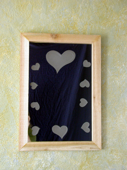 Hearts Framed Wall Mirror