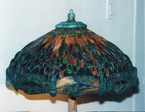 Reproduction of 22" Tiffany Dragonfly on Custom Base