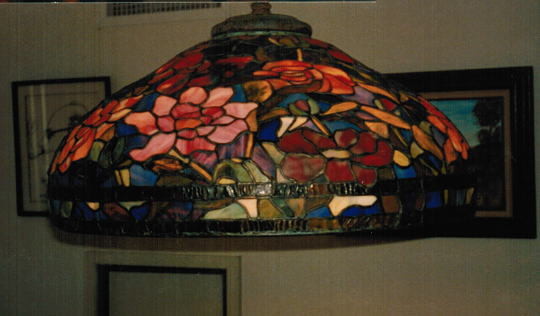 22 Inch Peony Tiffany Reproduction Hanging Lamp 