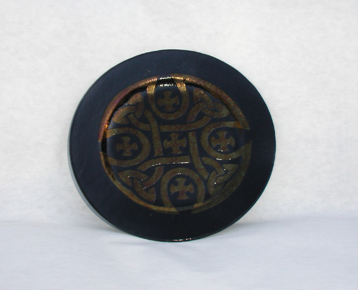 7" Slumped Glass Celtic Cross Plate