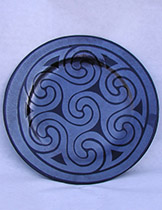 7" Slumped Glass Celtic Spirals Plate