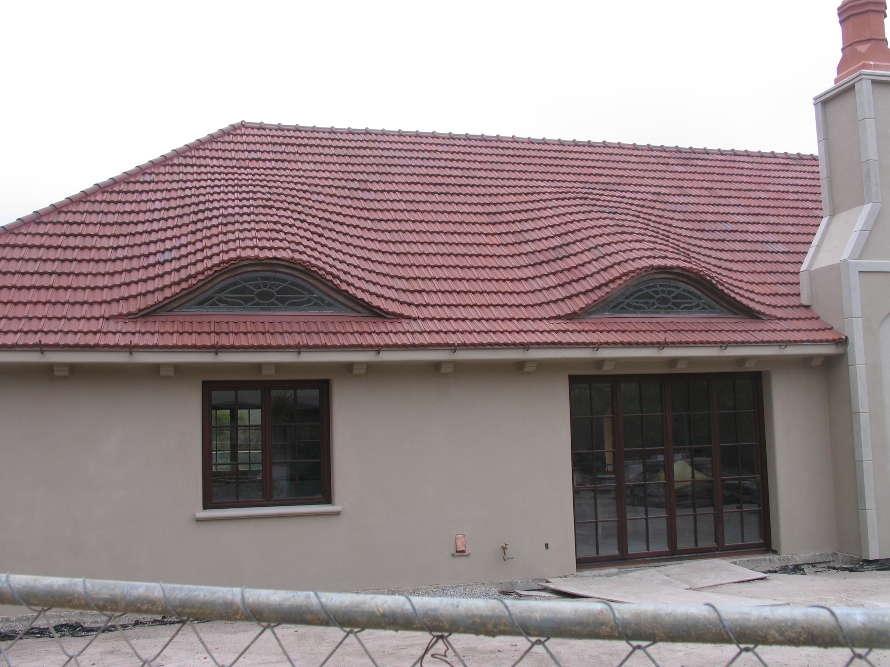 Custom Beveled Leaded Glass Eyebrow Windows