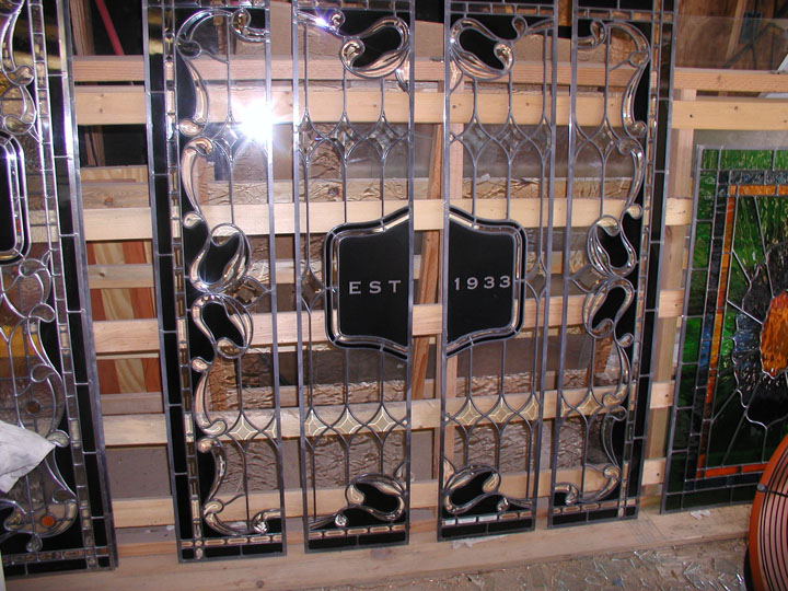 Martin's Tavern Washington DC leaded glass entry panels
