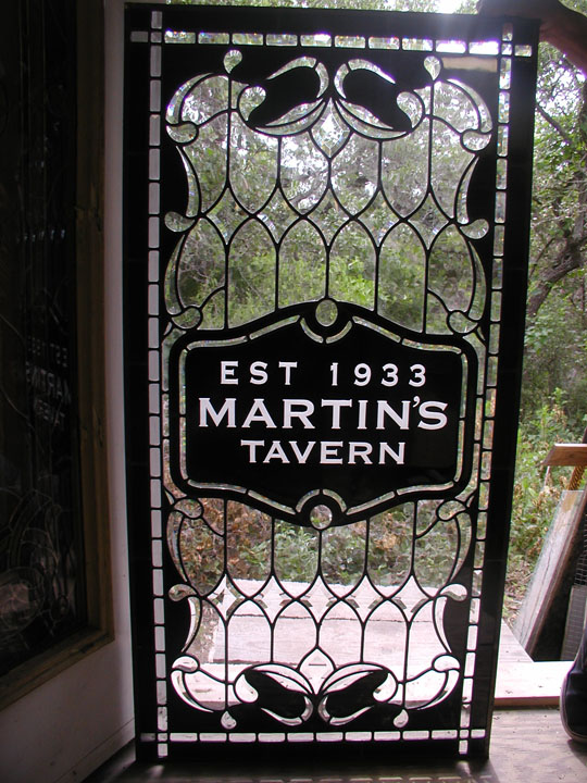 Martin's Tavern Washington DC leaded glass entry panels