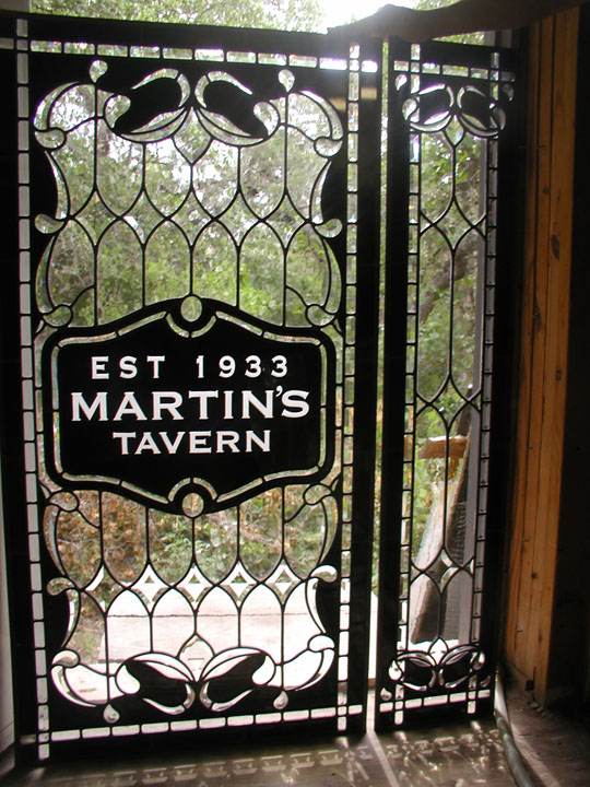 Martin's Tavern Washington DC leaded glass entry panels