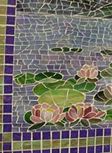 Water Lilies Mosaic Wall Hanging