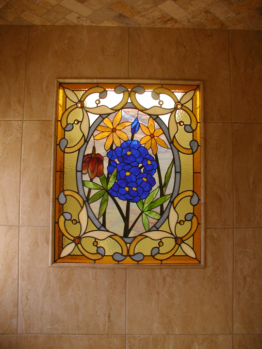 Texas Wild Flower Bathroom Window