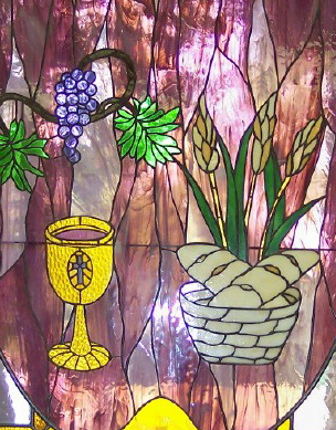 KCC Barrow Hall True Vine Bread of Life Window