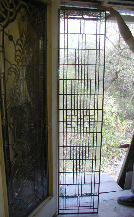 abstract leaded glass sidelite