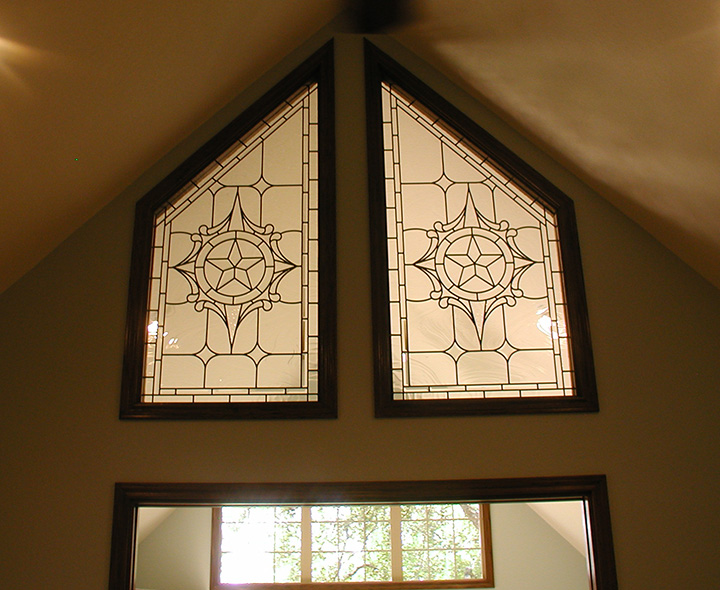 Castle Leaded Glass Texas Star Peak Windows