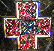 Celtic Knotwork Cross Window