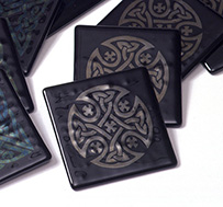 Fused Glass Celtic Tiles