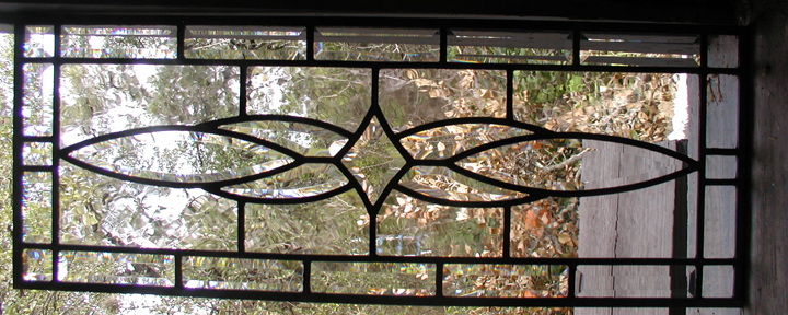 Beveled leaded glass window