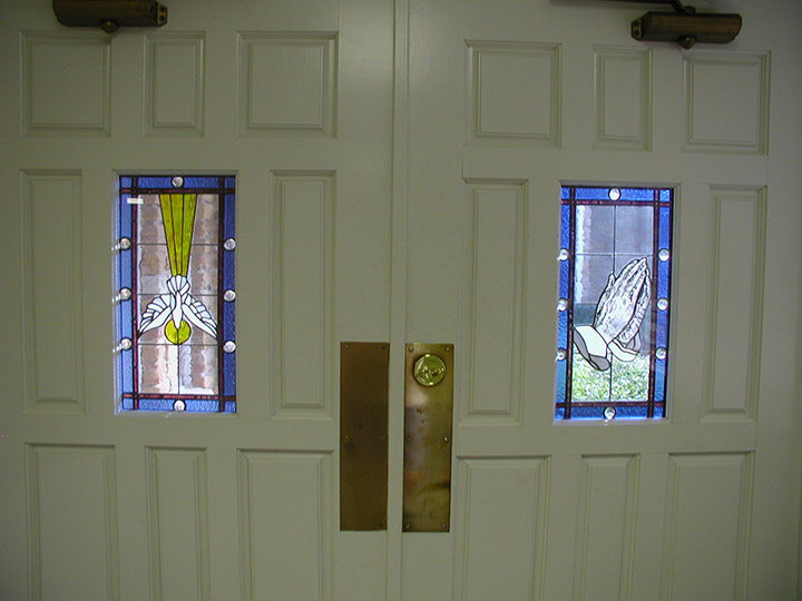 KCC Descending Dove and Praying Hands Door Panels