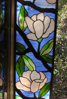 Magnolia stained glass sidelites
