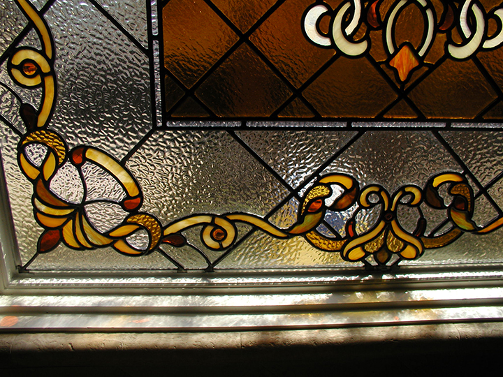 Bathroom Leaded Stained Glass Window 