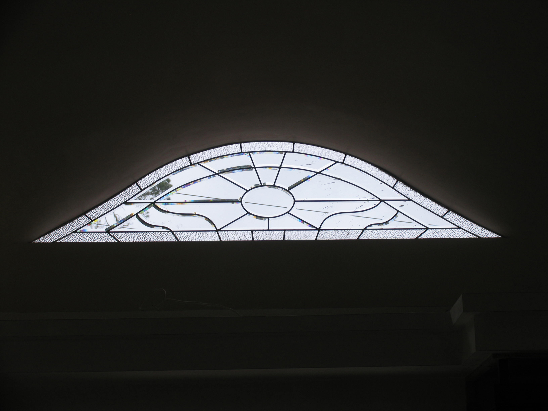 Custom Beveled Leaded Glass Eyebrow Windows