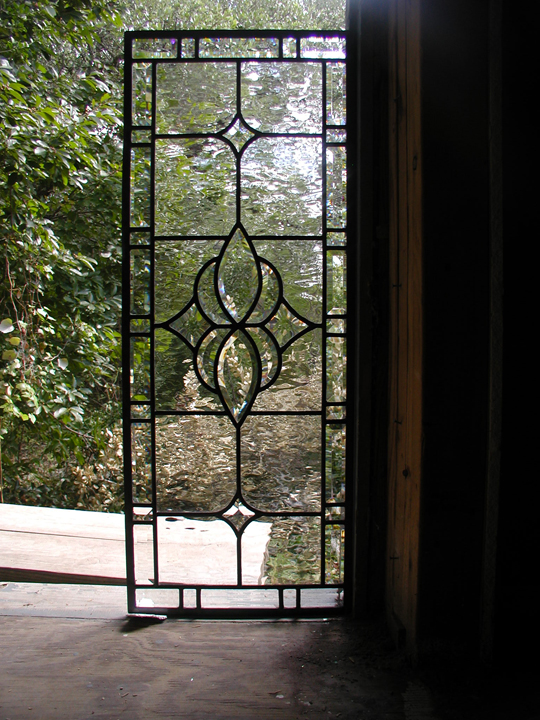 Clear leaded glass and bevels windows
