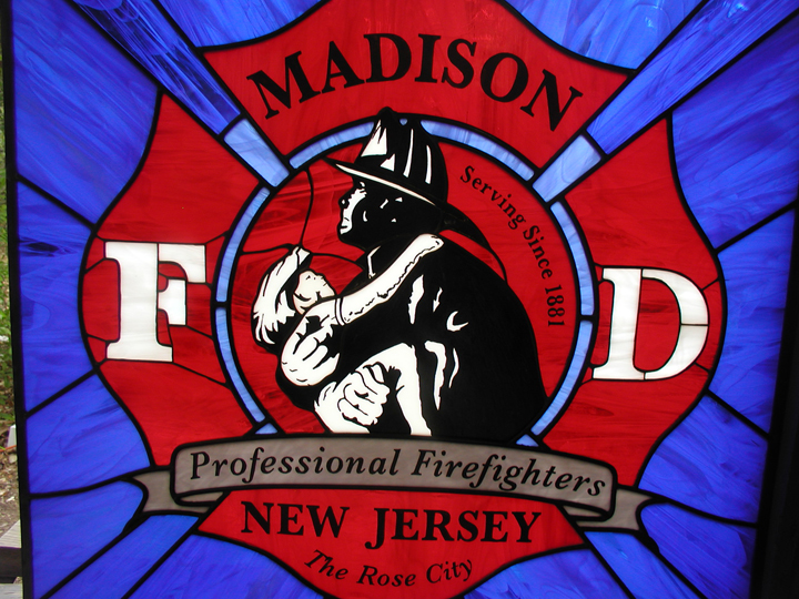 Madison Fire Department Stained Glass Shield