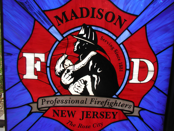 Madison Fire Department Stained Glass Sheild