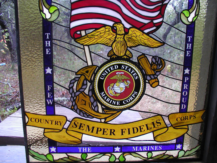 Marines Stained Glass Window