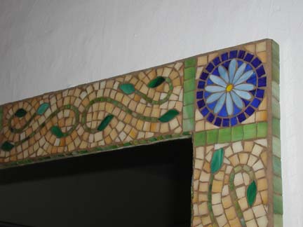 Mosaic Bordered Hanging Mirror