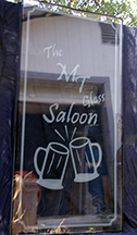 M T Glass Saloon Etched Glass Door
