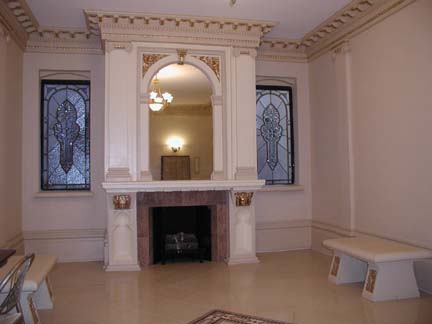 Prospect Park West Residential Building Lobby leaded beveled glass windows