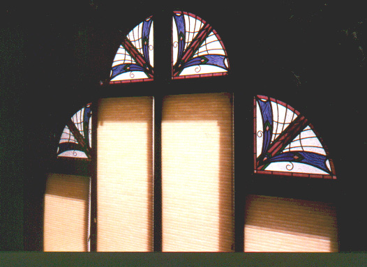 Art Deco Style Leaded Stained Glass Panels