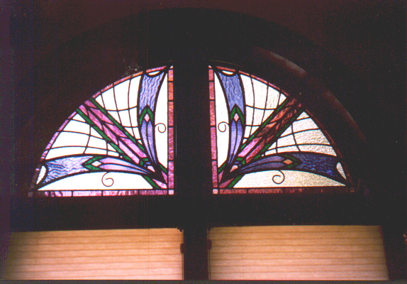 Art Deco Style Leaded Stained Glass Panels