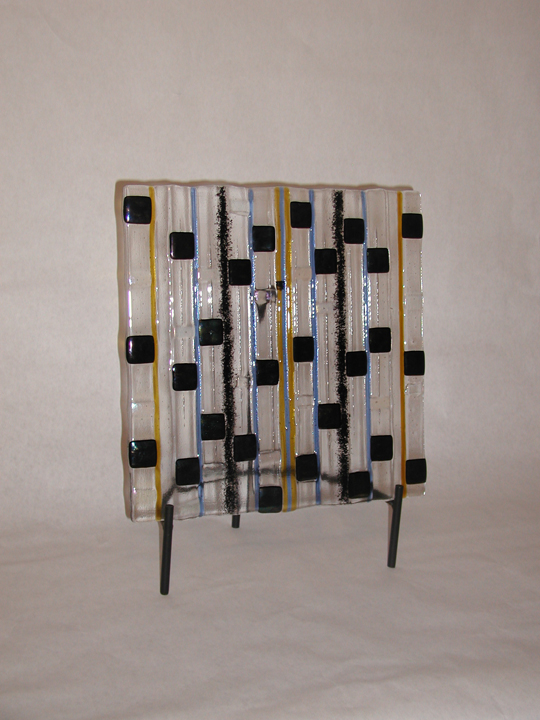 Fused Glass Panel on Stand