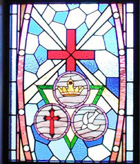 KCC Cross Dove and Crown Window