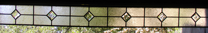 Long Transom Window with Multi Faceted Bevels