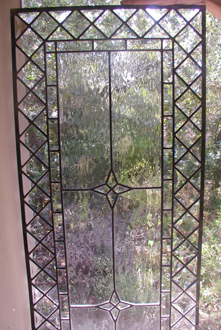 Geometric Beveled and Clear Water Glass Windows