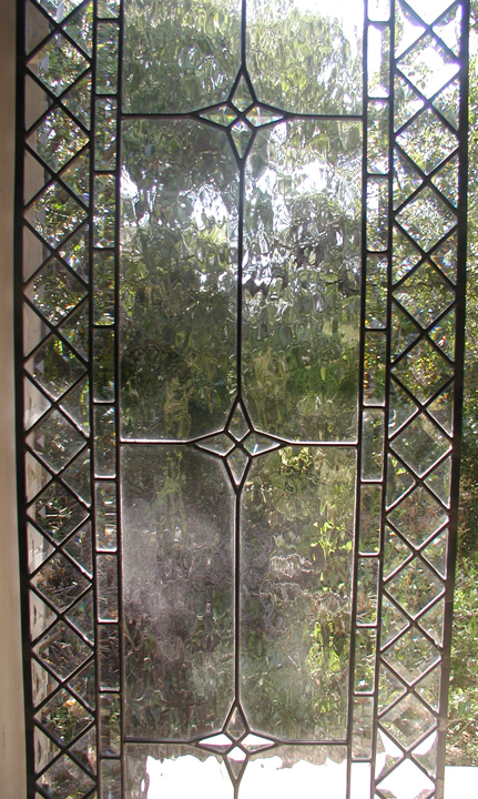 Geometric Beveled and Clear Water Glass Windows