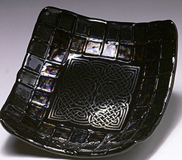 Destiny Fused Glass Celtic Bowl